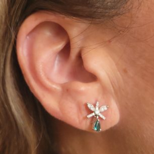 MARQUISE STUDDED EARRINGS INTERCHANGEBLE COLOR STONES